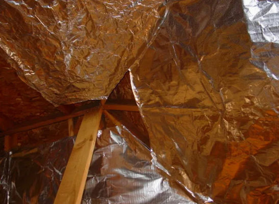 Double Sides Metalized Pet Foil Laminate With PE Woven Cloth Fabric